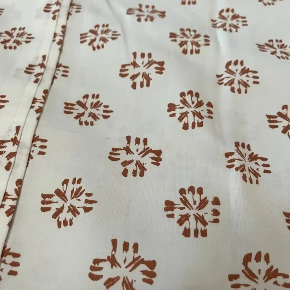 Threshold 100% Cotton Queen Pillowcases (2) Orange & White Geometric Floral